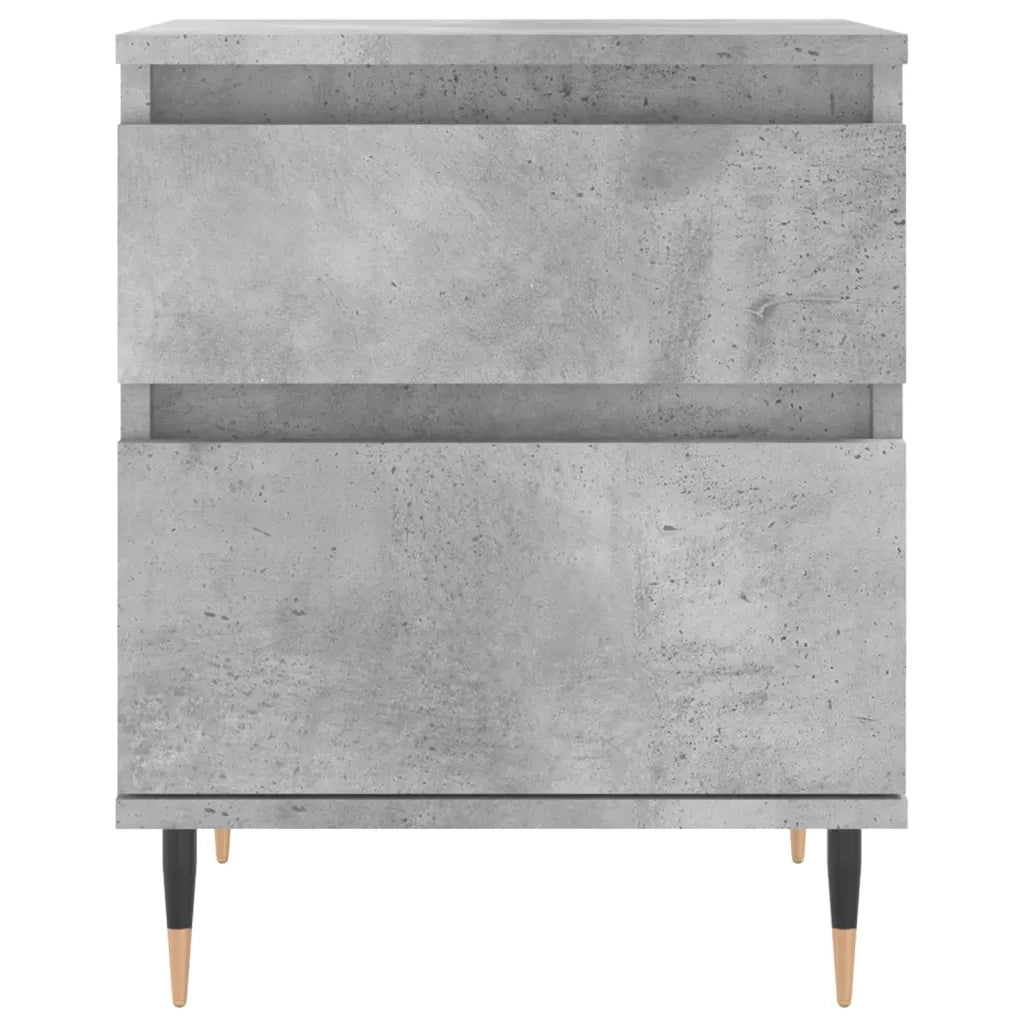 Comodino Grigio Cemento 40x35x50 cm in Legno Multistrato 830660