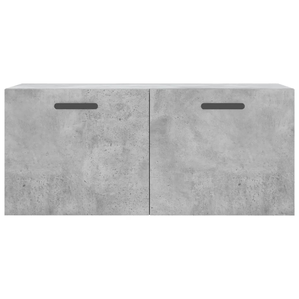 Armadietto a Muro | Mobile a Parete Grigio Cemento 80x36,5x35 cm Legno Multistrato
