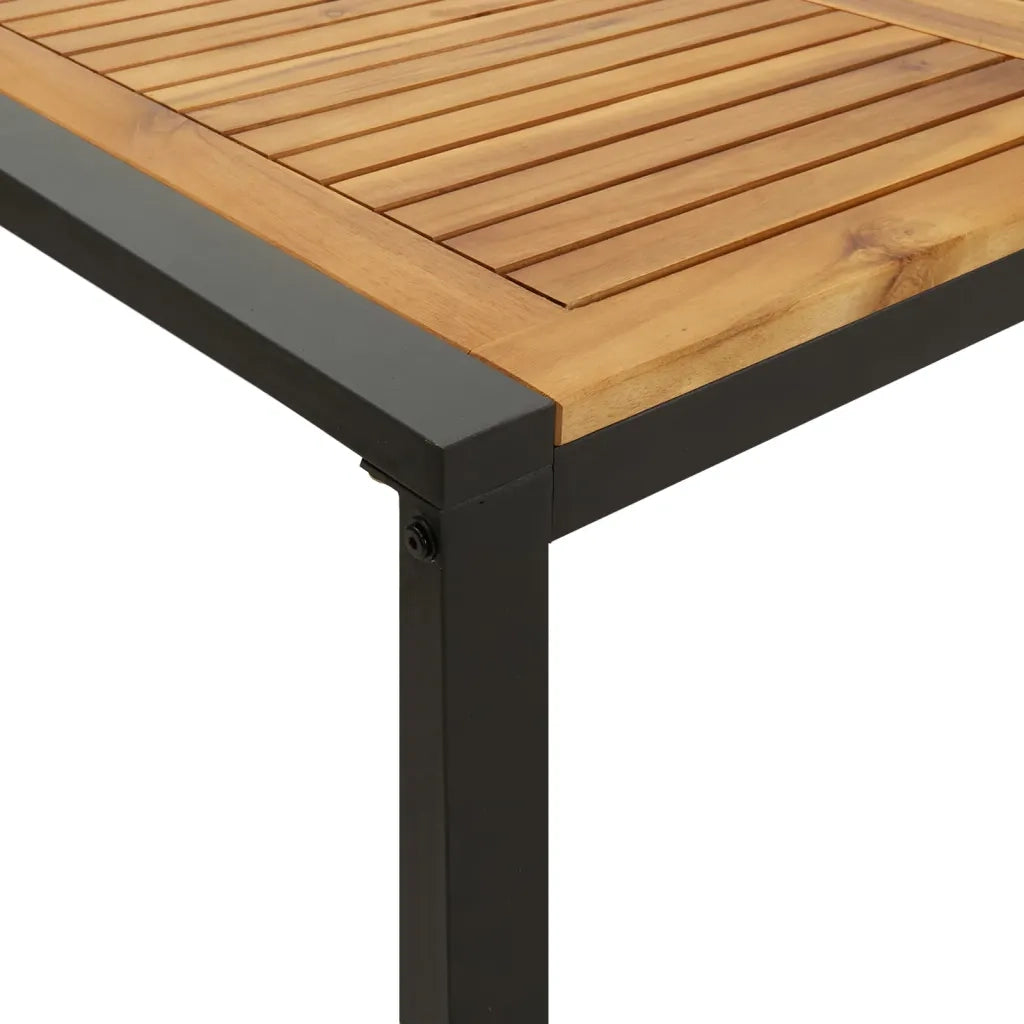 Tavolo Giardino con Gambe a U 160x80x75cm Legno Massello Acacia 319516