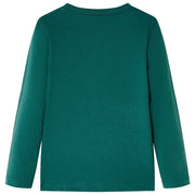 Maglietta da Bambino a Maniche Lunghe Verde 116 12876