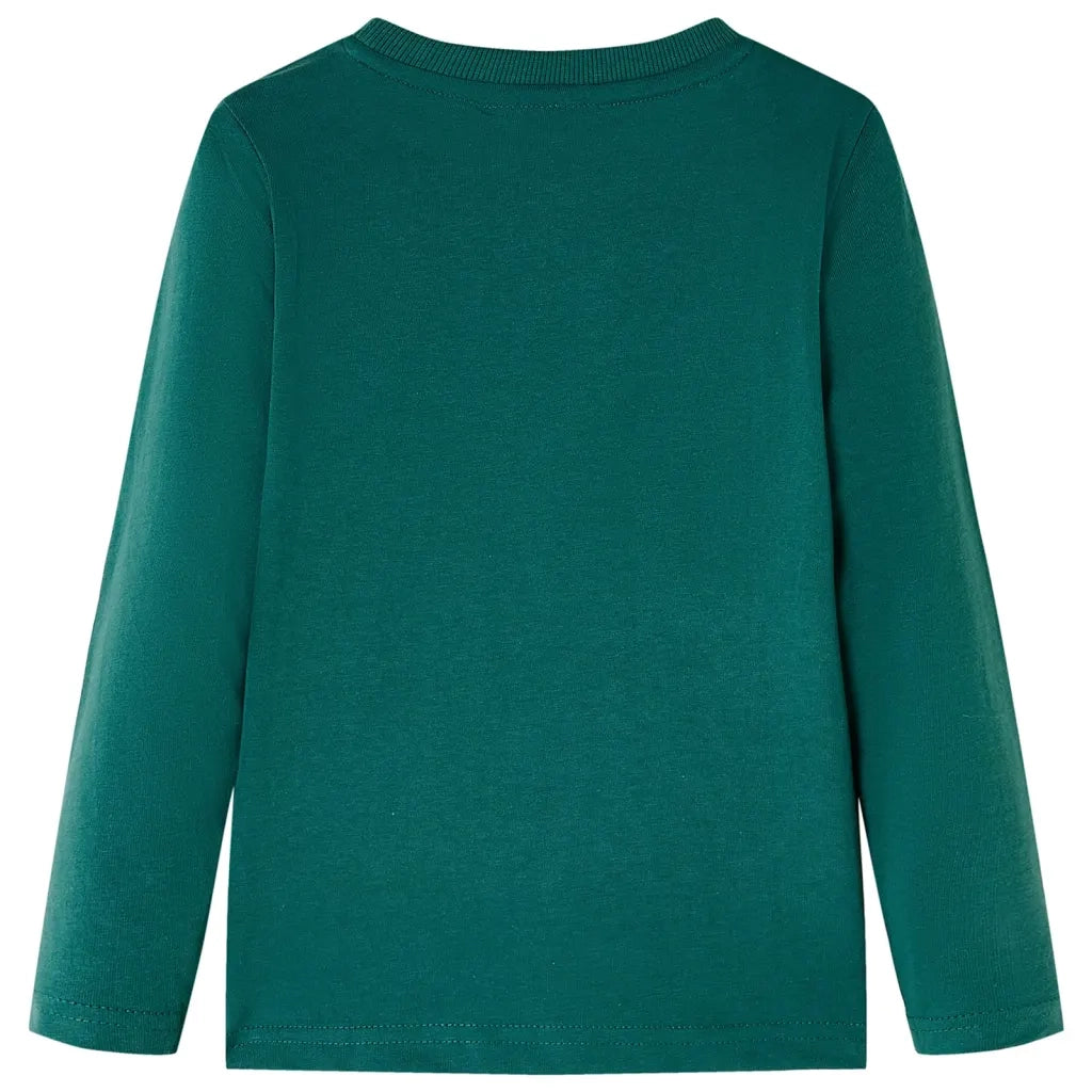 Maglietta da Bambino a Maniche Lunghe Verde 116 12876
