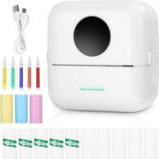 Stampante termica portatile - stampante Bluetooth wireless con 13 fogli di carta stampante - stampante mini portatile per sistemi Android e iOS - elenco giornale, elenco giornale