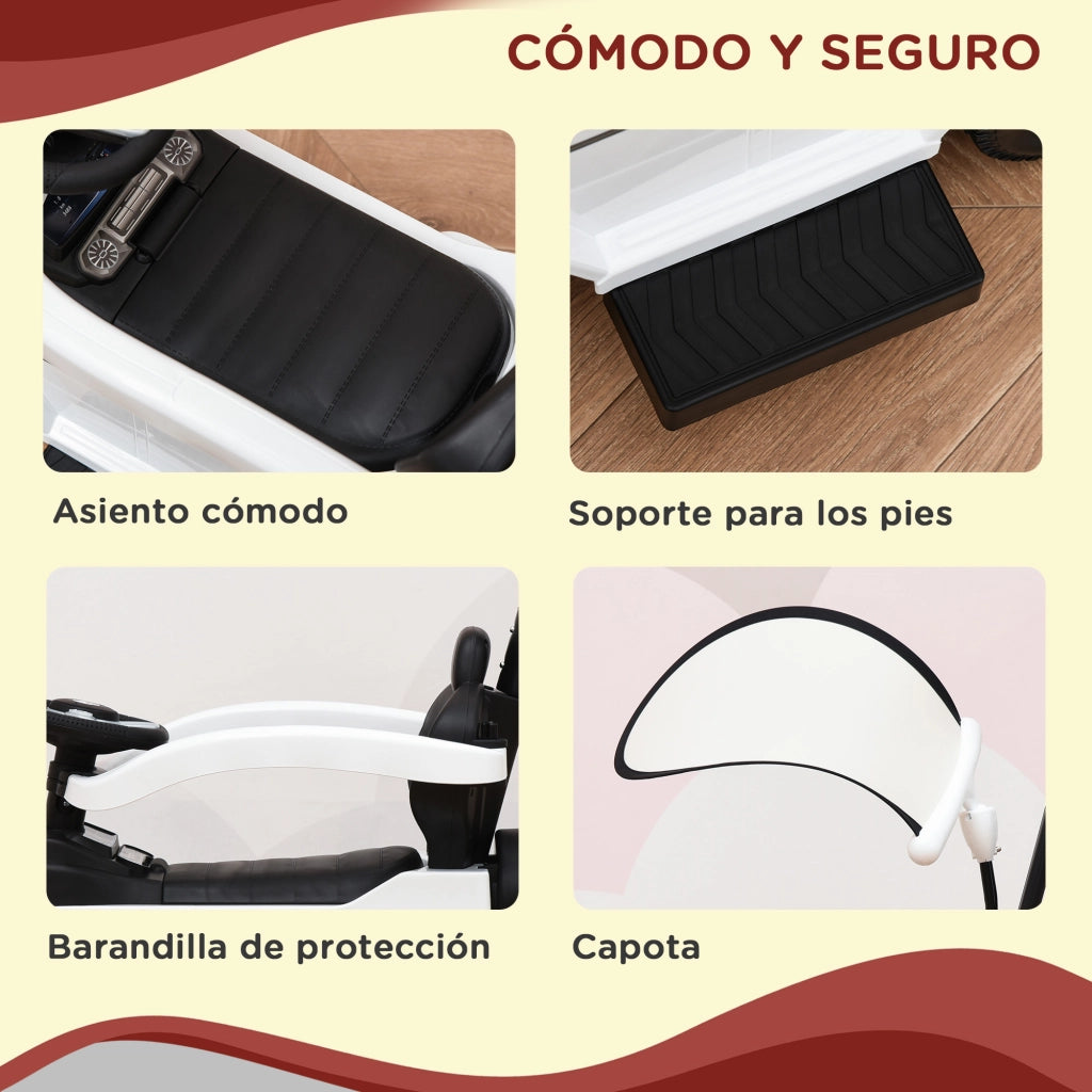 Correpasillos per Bambini Mercedes G350 ¨C Zephmum ¨C Bianco 85.5x40.5x95 cm