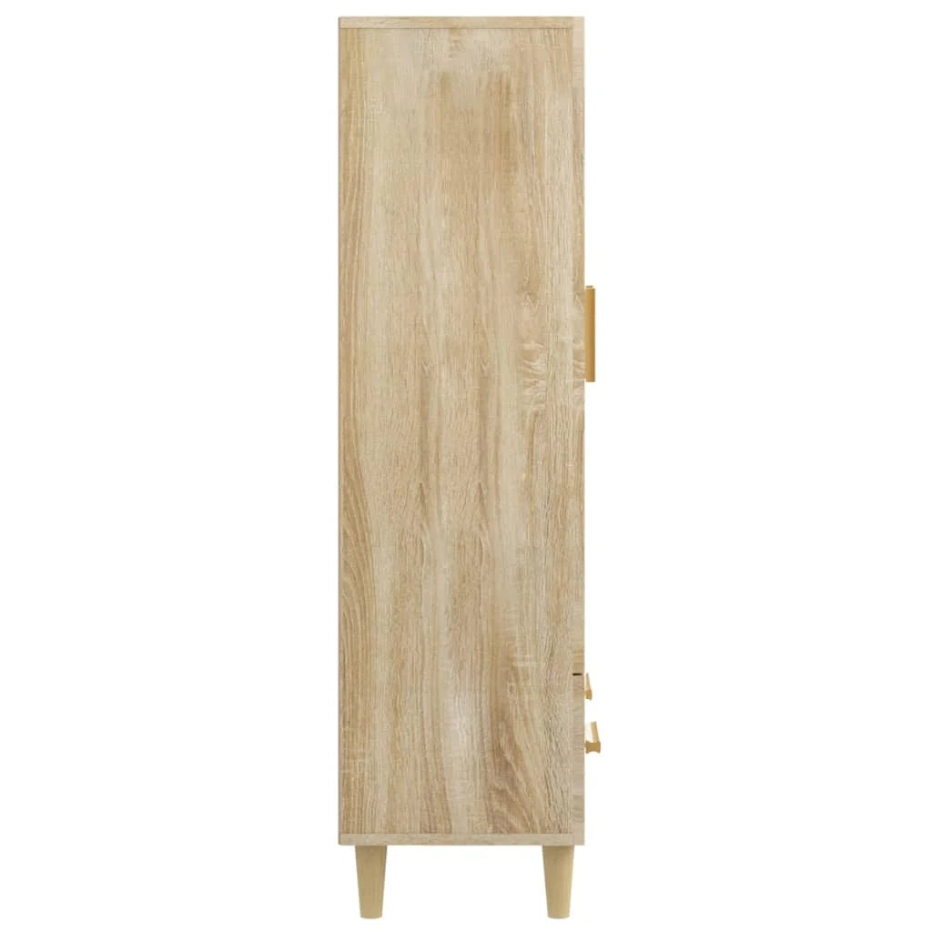 Buffet credenza cassettiera armadio mobile contenitore organizer cucina soggiorno salotto rovere Sonoma alto 70 x 31 x 115 cm legno ingegnerizzato marrone 02_0034196