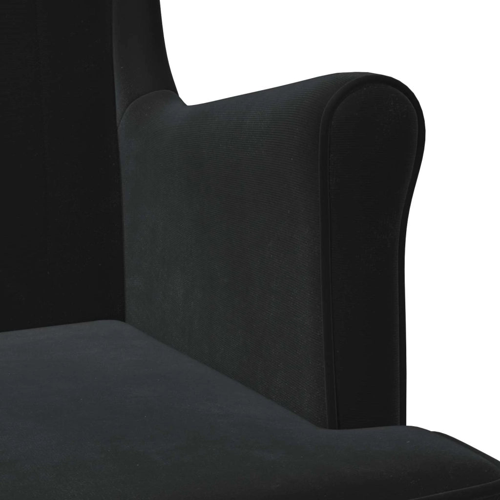 Divano Sedia-Poltrona-Poltroncina Nero Velluto 777699