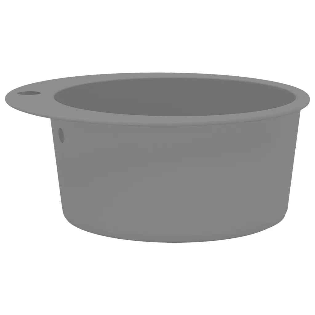 Lavello da Cucina in Granito Vasca Singola Rotondo Grigio CFW8769095