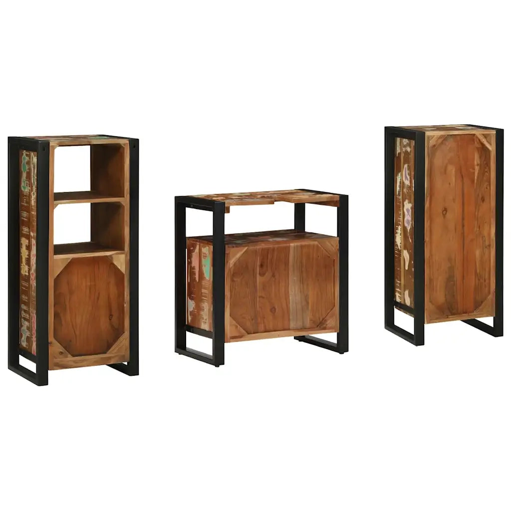 Set di mobili per il bagno 3 pcs Legno Recuperato Massello 3305633