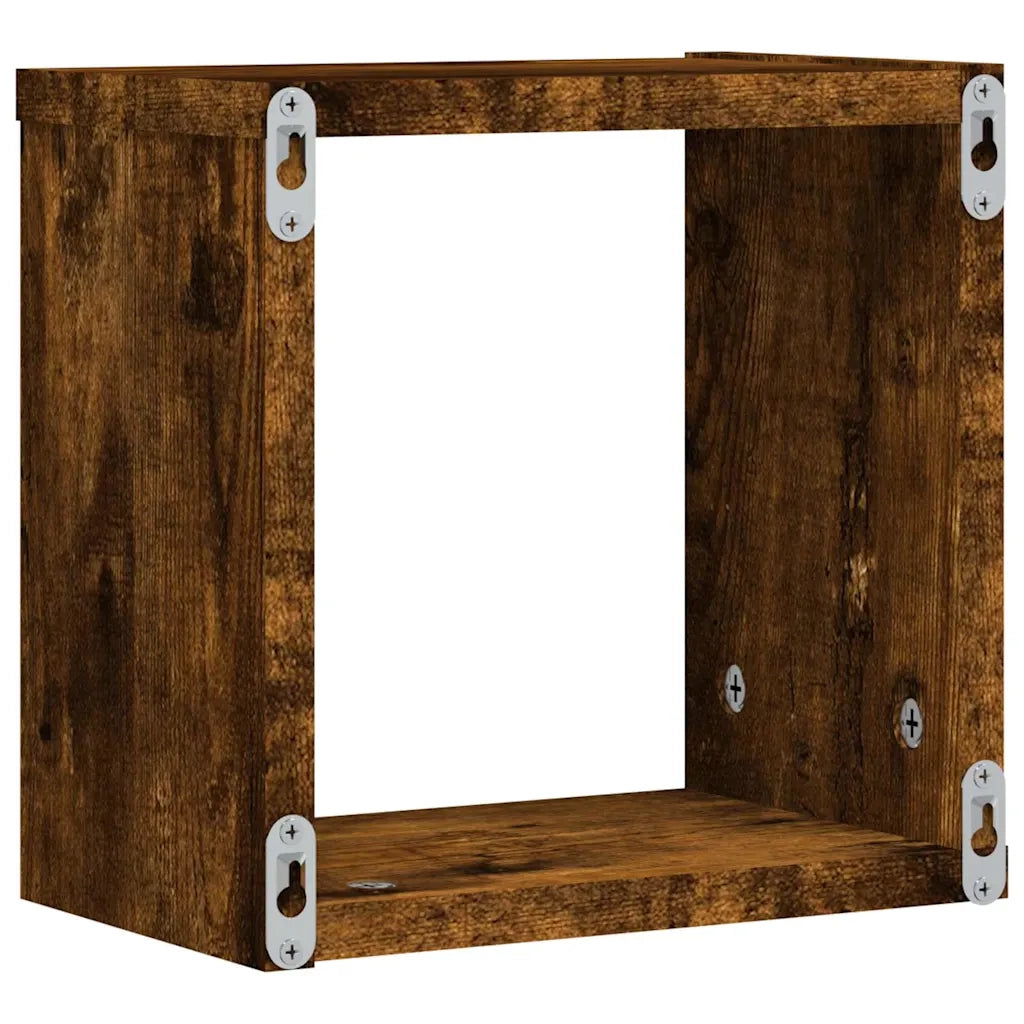 Scaffali da parete 2 pcs Rovere fumé 26 x 15 x 26 cm 815888