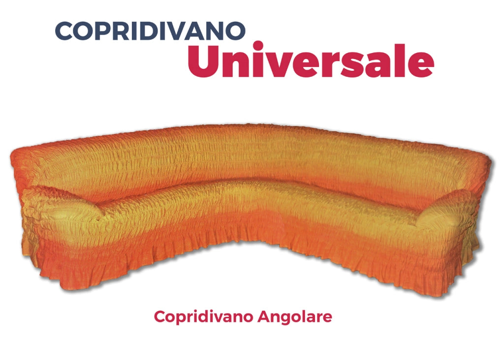 Copridivano Angolare Universale Arricciato Leopardato - Angolare - Leopardato