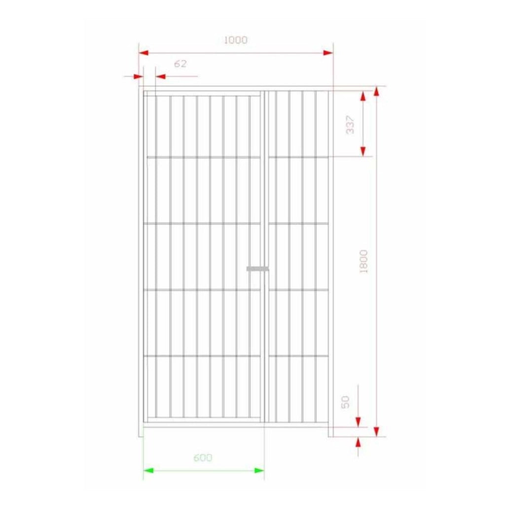 Box per cani da esterno con zincatura a caldo da 200x200x altezza 180 cm