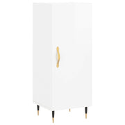 Credenza | Madia | Buffet da pranzo | Armadio da pranzo Bianco Lucido 34,5x34x90 cm in Legno Multistrato