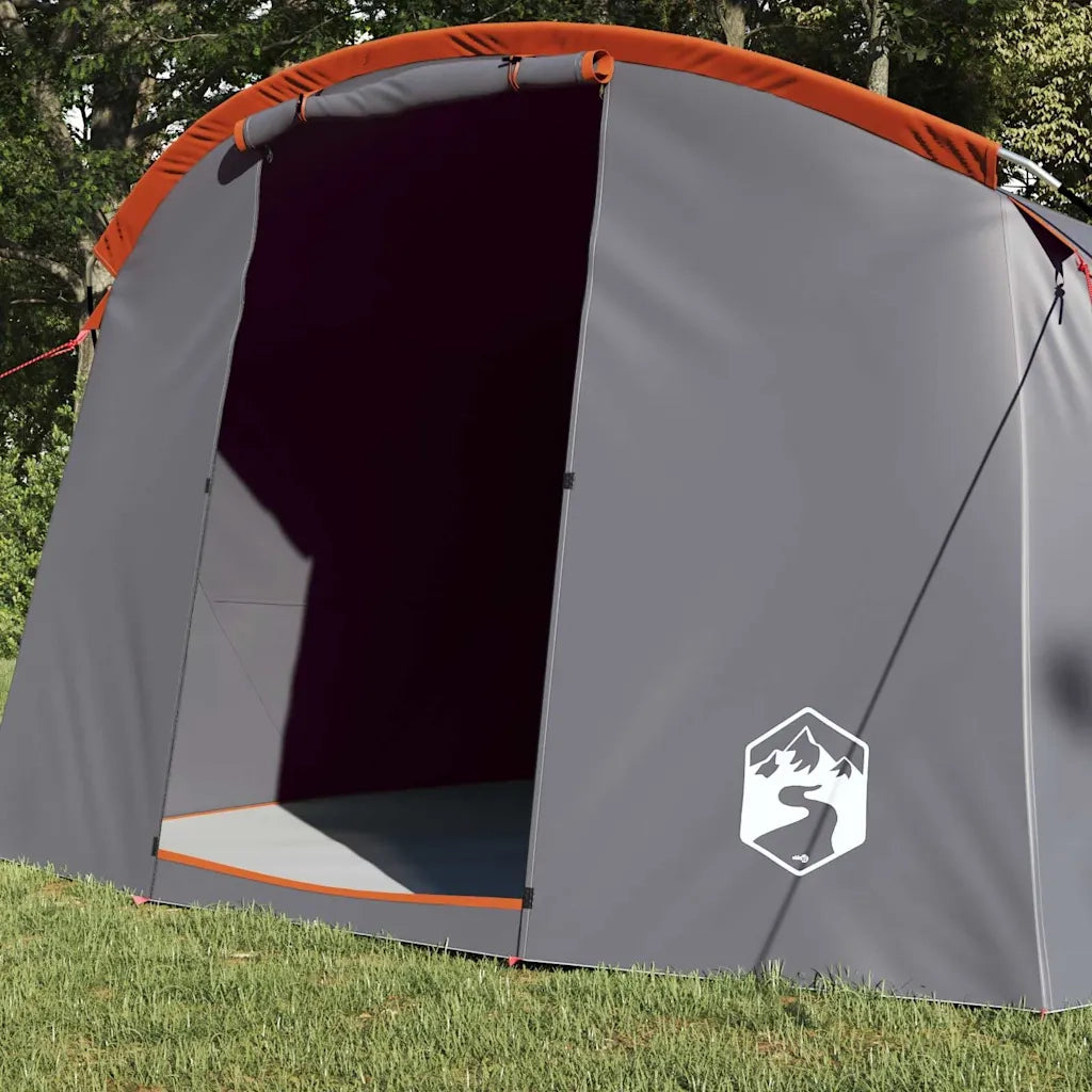 Tenda tunnel per 4 persone 4 persona Grigio e arancione 42004055