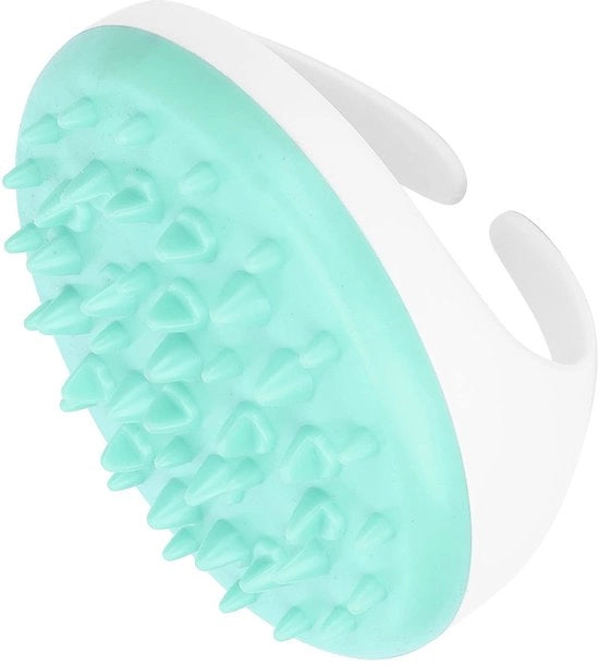 Massaggiatore per cellulite, spazzola per cellulite, massaggiatore a forma di meridiana in silicone morbido, spazzola esfoliante per doccia per capelli e pelle del capo per braccia, vita e gambe (verde)