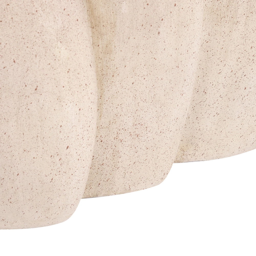 Fontana d'acqua da esterno in resina beige Luce da giardino LED inserita Design moderno