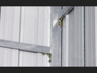 Casetta Box da Giardino in Lamiera di Acciaio 438x721x324 cm Beige