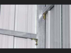 Casetta Box da Giardino in Lamiera di Acciaio 438x721x324 cm Beige