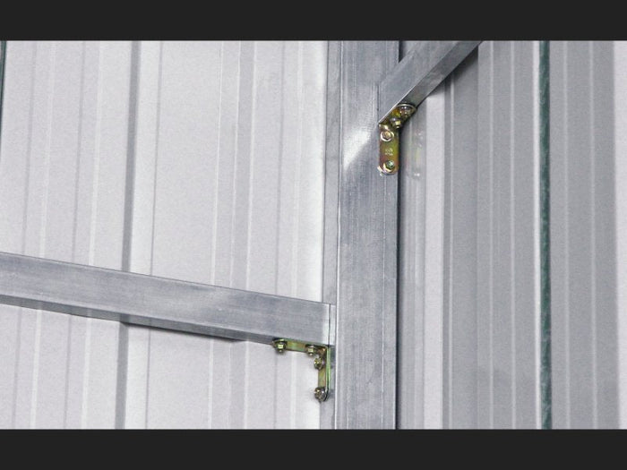 Casetta Box da Giardino in Lamiera di Acciaio 438x721x324 cm Beige