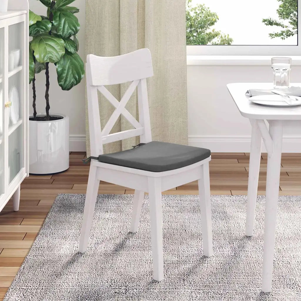 Cuscini per Seduta 4 pz | Cuscini per sedie Grigio scuro 40 x 40 x 3 cm