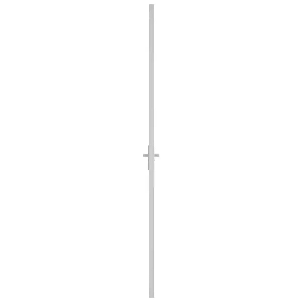 Porta Interna 93x201,5 cm Bianca in Vetro ESG e Alluminio 350590