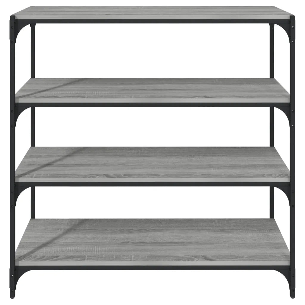 Libreria grigio sonoma 100x33x100cm Legno Multistrato e Acciaio