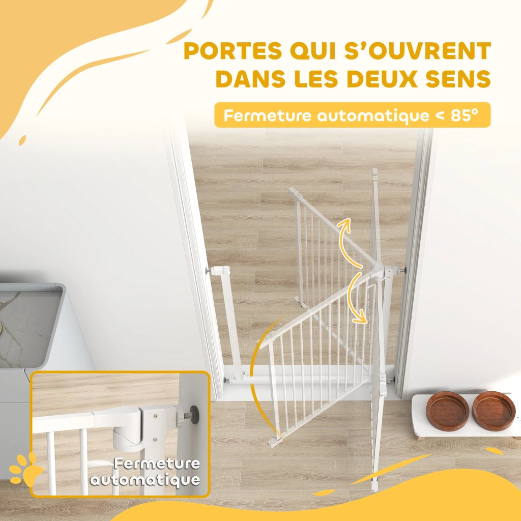 Barriera di Sicurezza per Bambini e Animali Domestici ¨C zephmum ¨C Bianco 76-80 cm