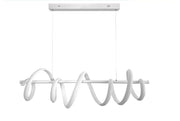 Lampadario LED Bianco a Sospensione Moderno a Spirale 60W 4800 Lumen – CCT Colore della luce selezionabile Calda, Fredda e Naturale – Fascio 300°