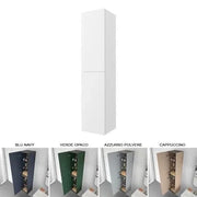 Colonna bagno sospesa 160 cm Melody bianco opaco con ante reversibili
