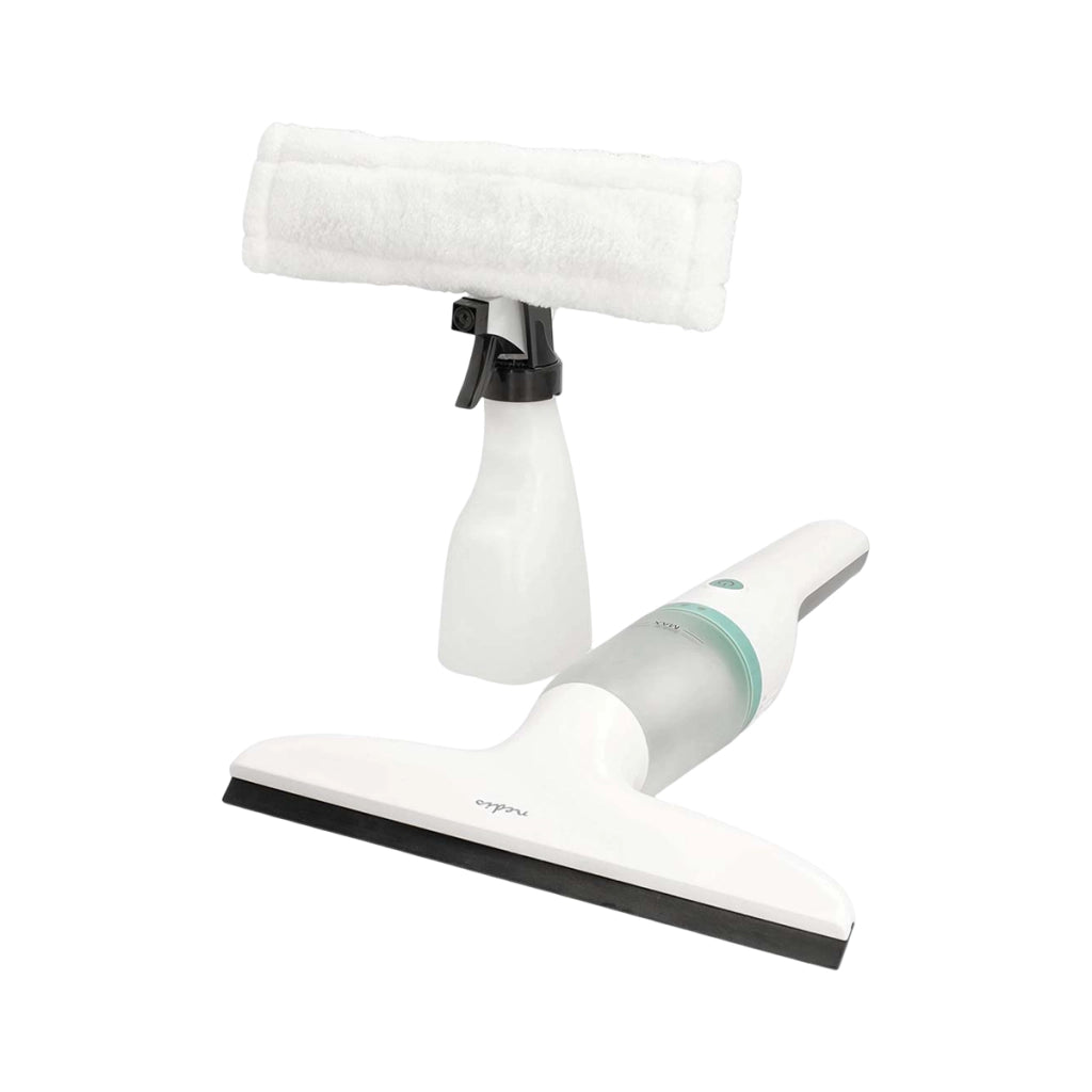 Pulitore Vetri Senza Aloni 1200Pa Autonomia 45min Ricarica USB-C Bianco Nedis
