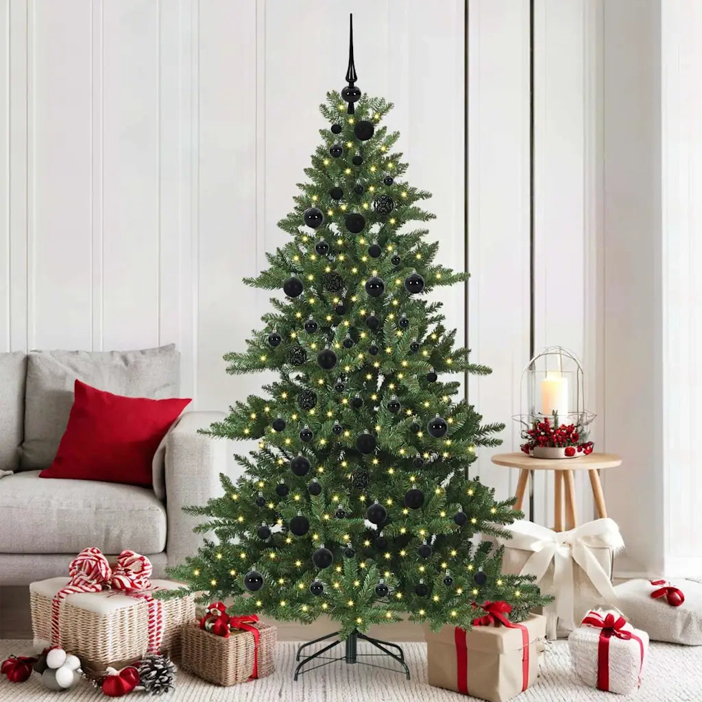 Albero di Natale Artificiale con Rami Pieghevoli Verde 180 cm 3397667