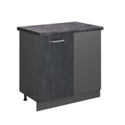 Vicco Mobile ad angolo cucina Calcestruzzo nero 86 cm PL Antracite