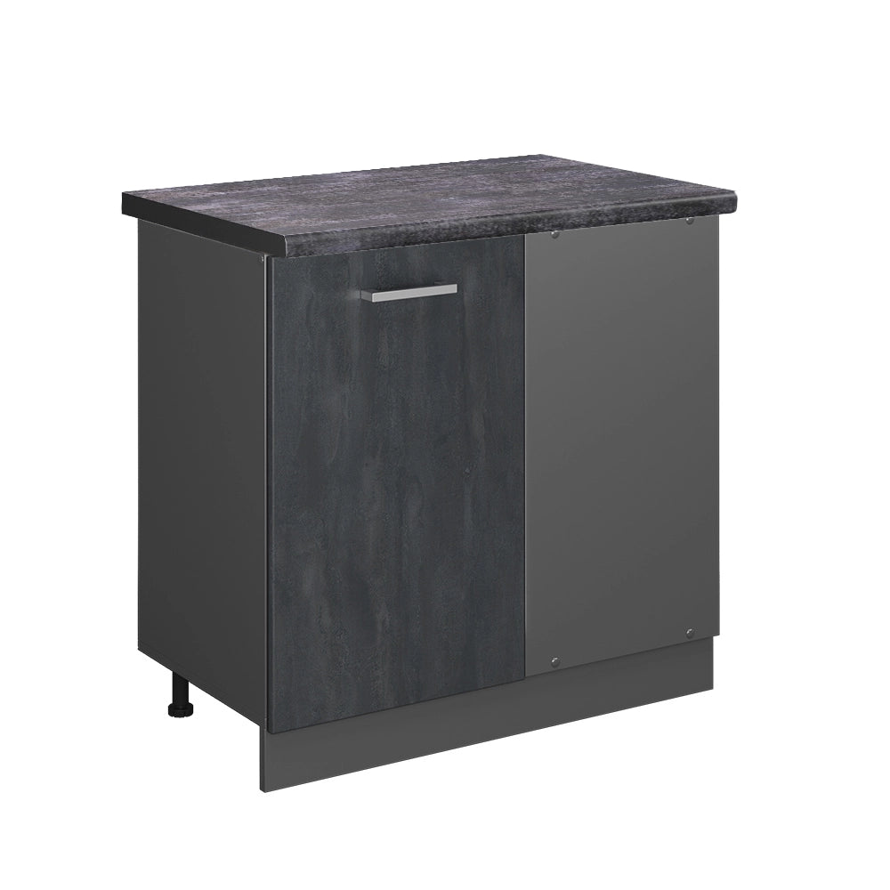Vicco Mobile ad angolo cucina Calcestruzzo nero 86 cm PL Antracite