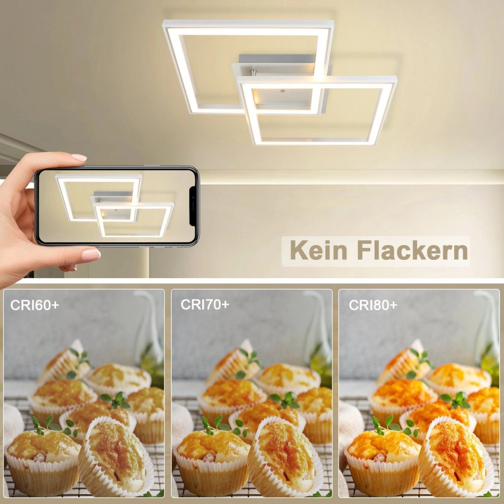 ZMH Lampada da soffitto LED moderna 35W RGB dimmerabile cambio colore telecomando per camera letto soggiorno