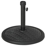 BASE PER OMBRELLONE DI 14KG PER PALI DA 32-38 MM METALLO E CEMENTO Ø 46 CM NERO