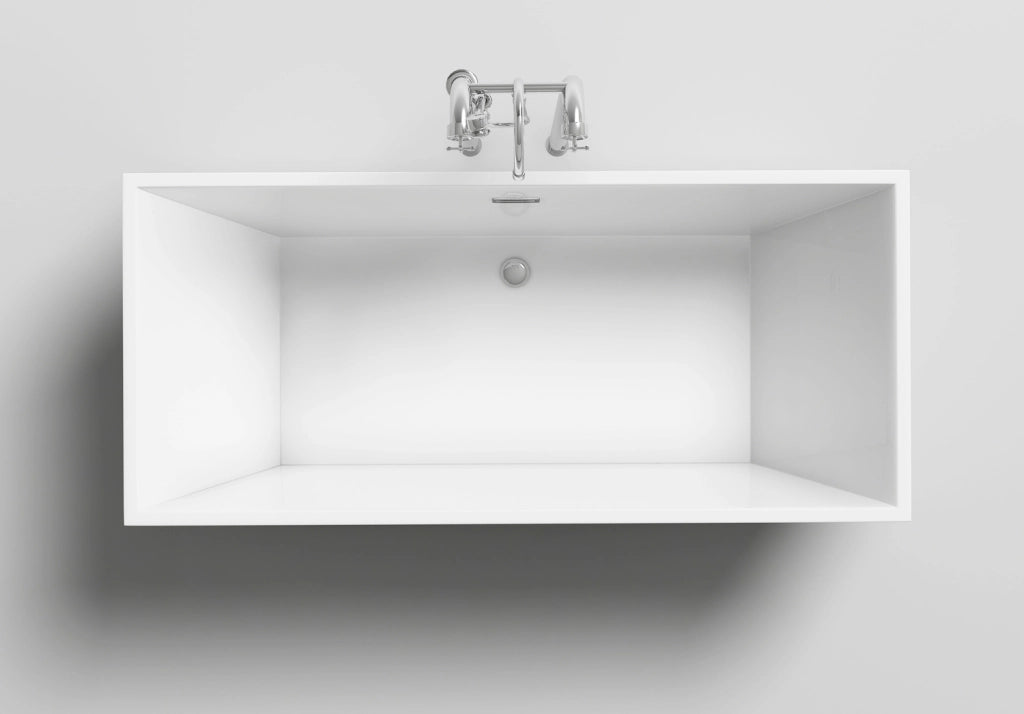 Vasca da bagno freestanding moderna bianco 179x80x60 cm Mues Melita