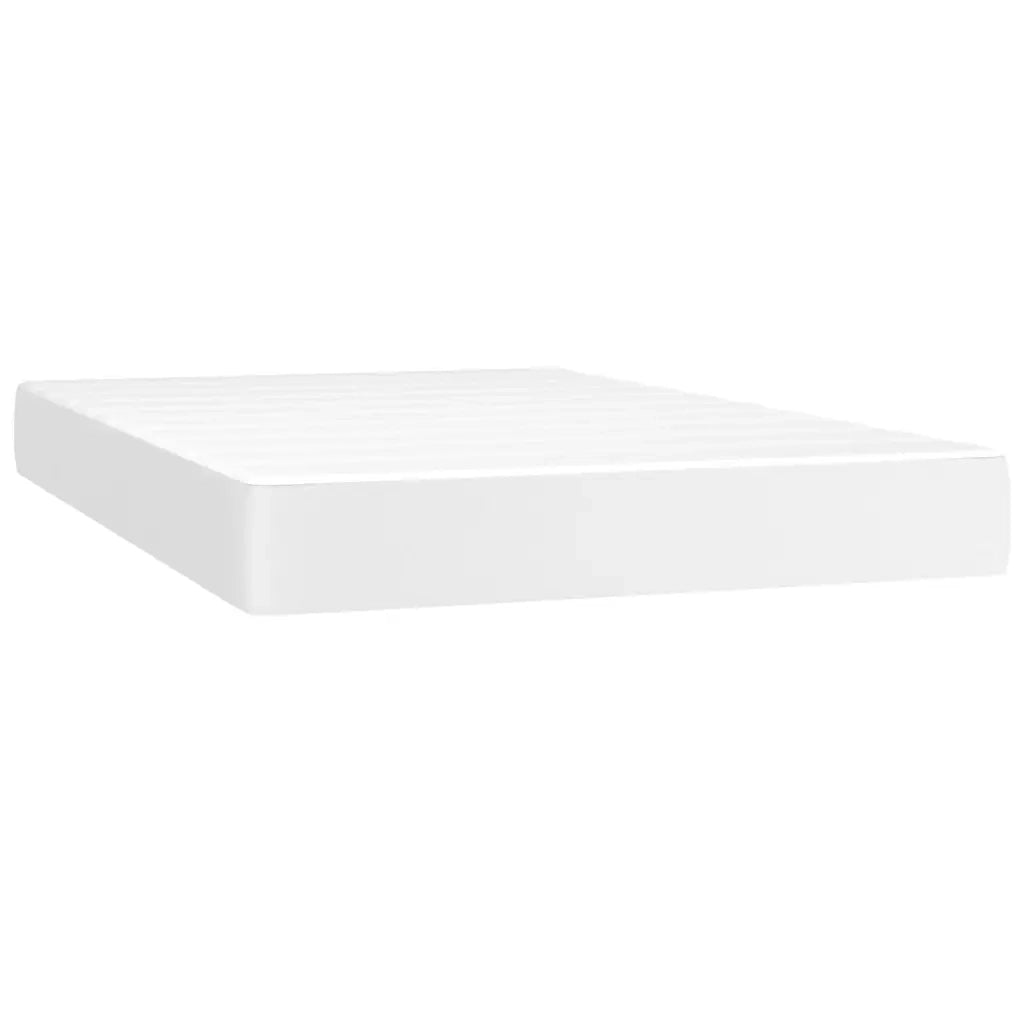 Giroletto Molle con Materasso e LED Bianco 120x200cm Similpelle 3135934