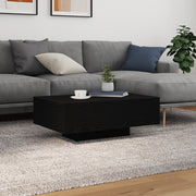Tavolino da caffÃ¨  con luci LED Rovere Nero 85x55x31 cm