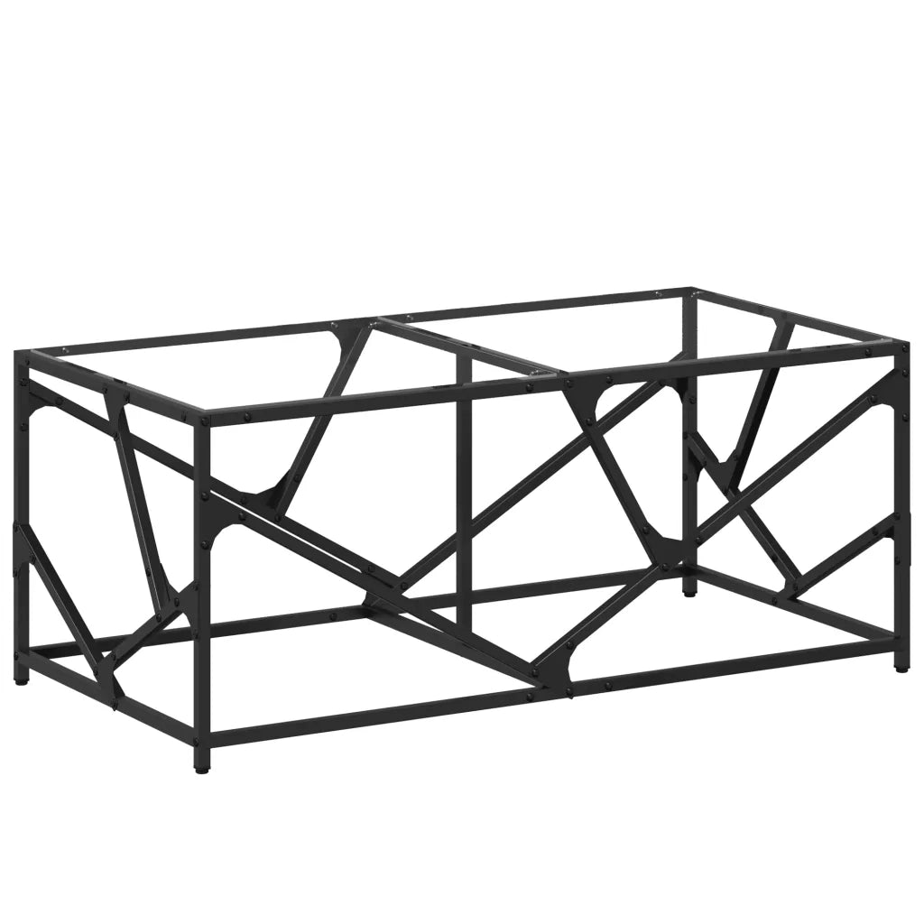 2 pz Tavolini da salotto | Tavolino da caff¨¨ | Tavolino da Soggiorno con Piano Vetro Trasparente 98,5x50x41cm Acciaio