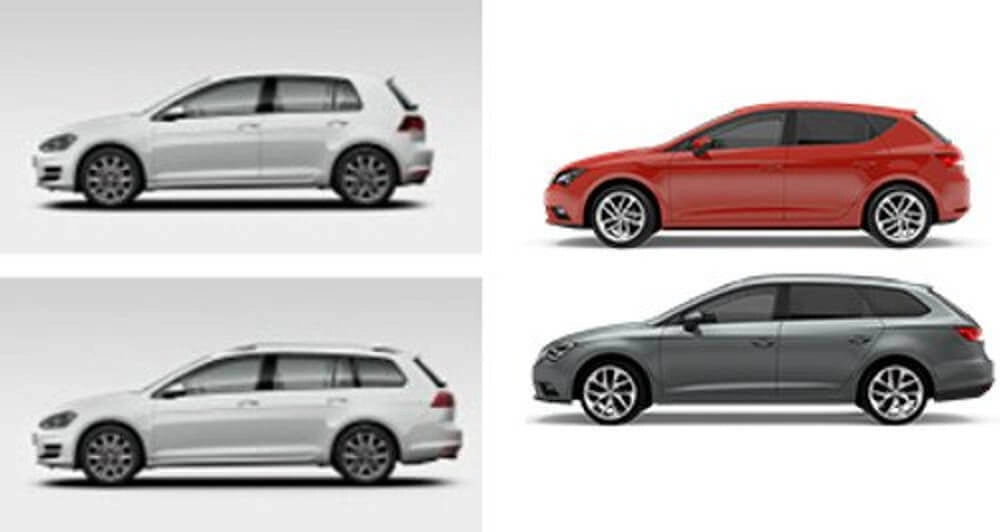 SPRINT04009 , Volkswagen Golf VII 3/5 porte e Variant dal 2012-,Golf VIII 5 porte dal 2020-, Seat Leon III 5F 3/5 porte
