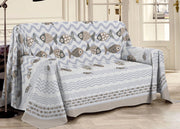 Telo Arredo Multiuso Linea Pensieri Delicati In Cotone Disegno Pesciolini - Singolo - Beige