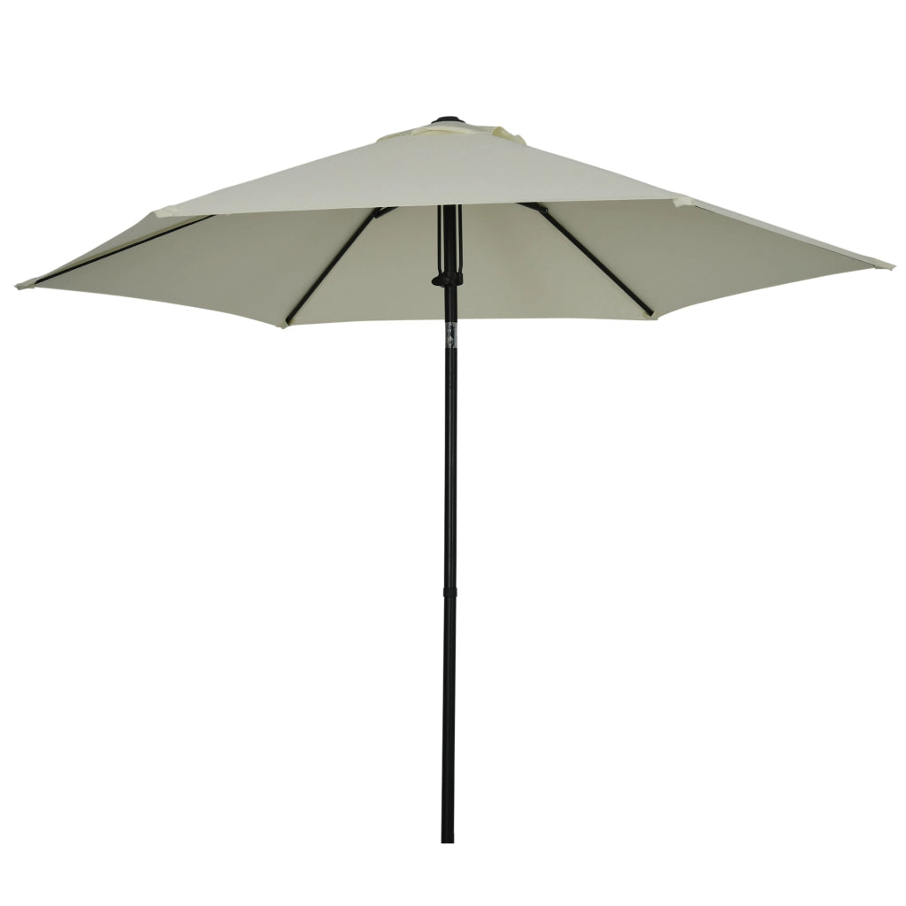 Ombrellone da giardino inclinabile in metallo e poliestere grigio chiaro ¨C zephmum ¨C 180g/m2
