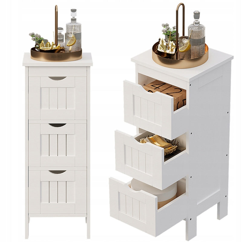 MOBILE DA BAGNO STANCA COMODA CON CASSETTI BIANCA BAGNI PER ASCIUGAMANI