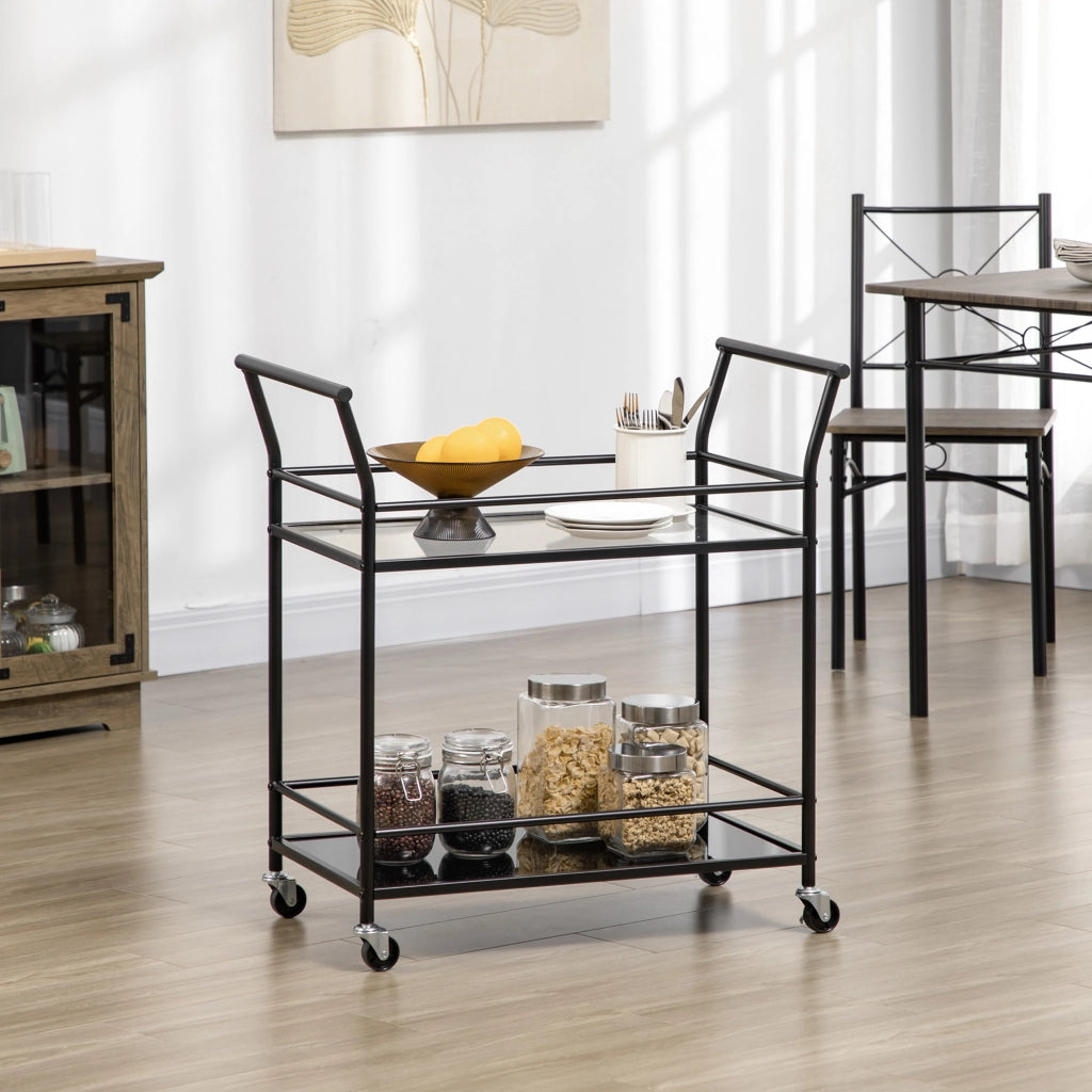 Carrello da cucina ¨C zephmum ¨C Nero, Metallo, 75x40x80 cm