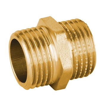 NIPPLE DIRITTO MM IN OTTONE GIALLO PESANTE IBP- 3/4- IBP- pezzi 1