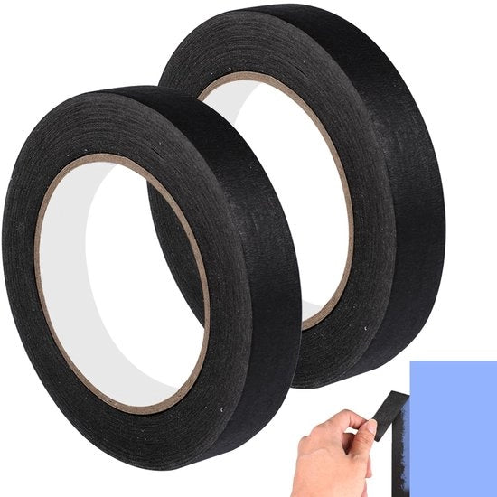 Nastro adesivo per pittura 20mm x 50m - 2 rotoli - Panno texture - Elevata aderenza - Nastro per pittura - Ideale per lavori di verniciatura - Nastro per mascheratura