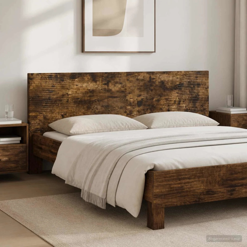 Testiera da Muro HAARLEM Rovere Fumo Legno ingegnerizzato 896930