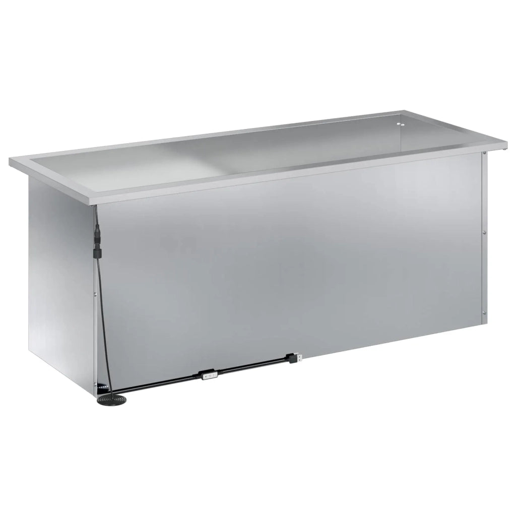 Fioriera da giardino con LED Argento 40 x 100 x 40 cm 8008178