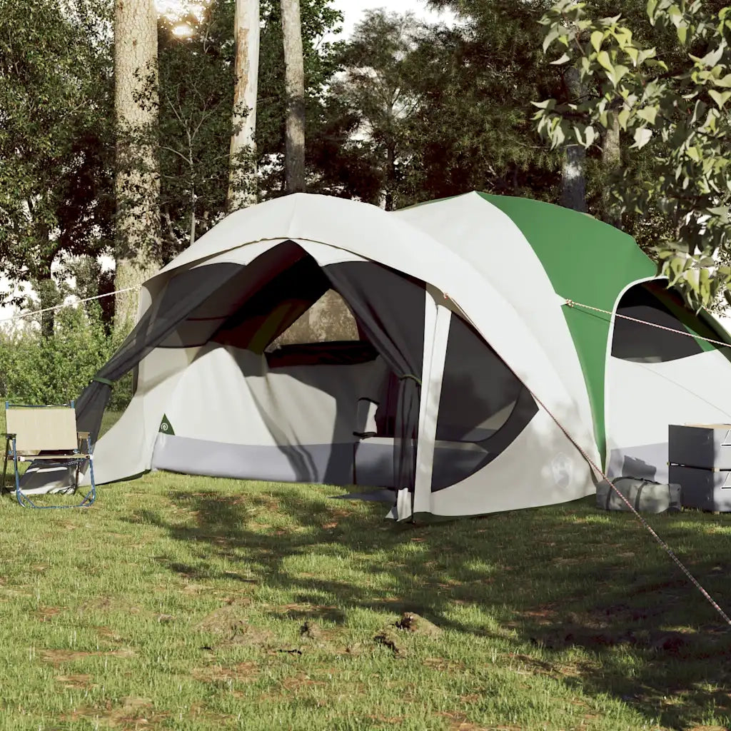 Tenda Familiare Cabina per 6 Persone-Tenda da campeggio Verde Impermeabile 564691