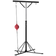 Supporto Sacco Boxe ad Altezza Regolabile con 6 Barre di Rinforzo in Acciaio, 160x145x175-220 cm, Nero