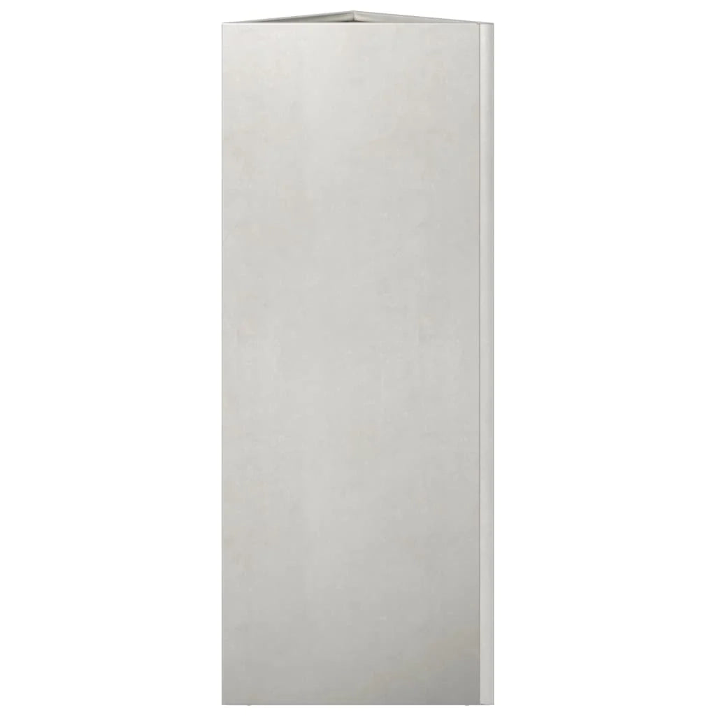 Fioriera rialzata per piante fiori giardino terrazze set da 2 triangolare 30 x 26 x 75 cm acciaio inox argento 02_0039097