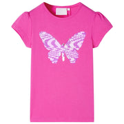 Maglietta da Bambina Maniche Aletta Rosa Scuro 104cod mxl 133300